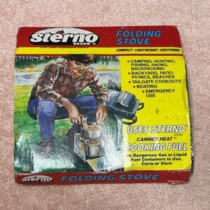 VTG Sterno Metal Folding Stove For Outdoor Activities Compact Lightweight
